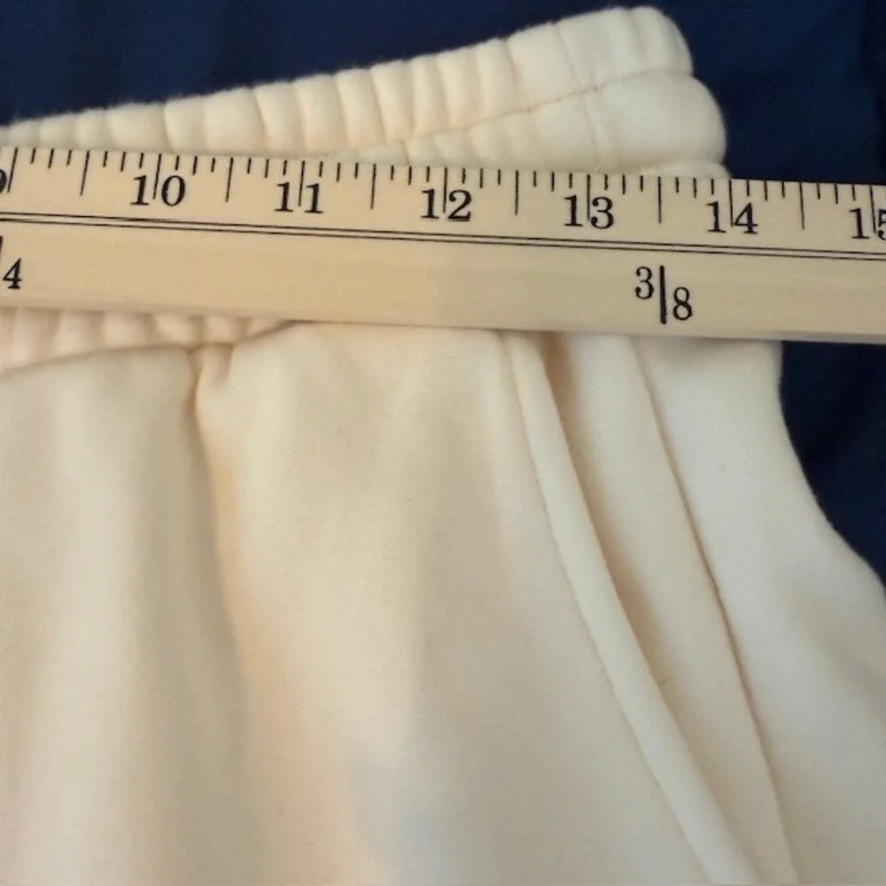 Fabletics Weekend Baggy Jogger Pants Ivory Drawstring Elastic Size Medium - Picture 6 of 9